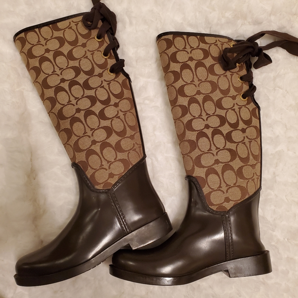 Coach Signature Snow Rain Boots